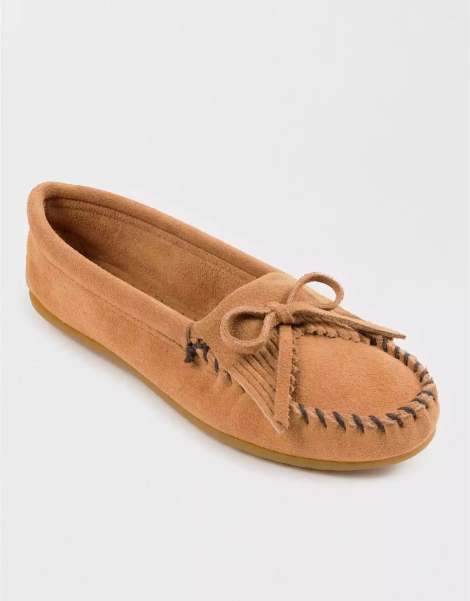 Chaussons American Eagle Kilty Hardsole Moccasin Grise Marron Femme | KMU-57614420